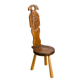 Spinning Chair with 'Green Man' carving